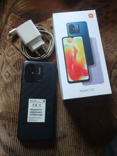 Redmi 12c 4gb ram 64gb Helio g85 PUBG processor, with box and charger 0