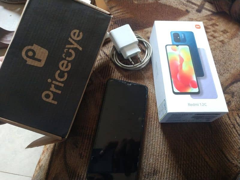 Redmi 12c 4gb ram 64gb Helio g85 PUBG processor, with box and charger 3