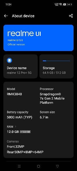 realme 12 pro plus 5g 12 Ram 512 ROM 4