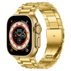 Smart Watch Ultra Series 8 Gold Edition with 4 Free Straps