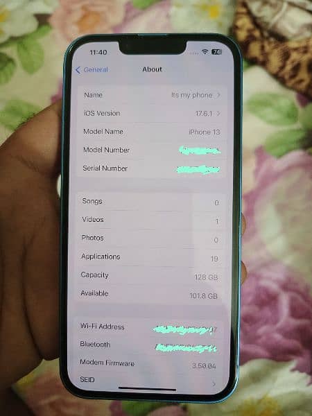 iphone 13 128gb JV non PTA almost new 10