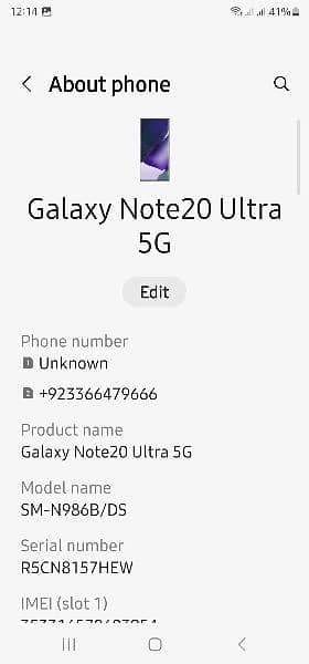 Samsung galaxy note 20ultra 12 512gb 5g 7