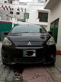 Mitsubishi Mirage 2013 Black colour automatic 2015 registered