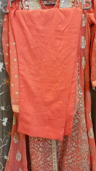 4 piece dress with maxi upper, inner, dupatta and shalwar 3