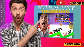 I will design amazing YouTube thumbnail in photoshop 0