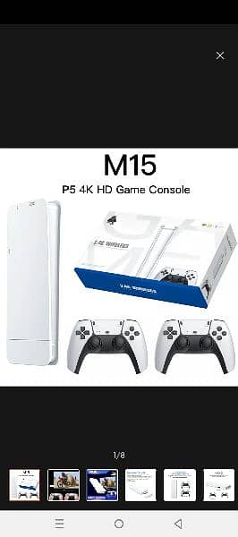 M15 4k Game Stick Console With 64gb Storage & Dual Wireless Controller 7