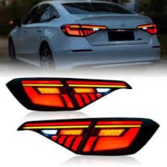 Honda Civic RS Snake Style Tail Lamps Smoke 2022-2023