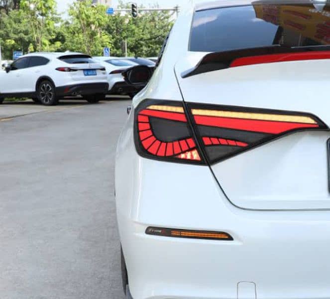 Honda Civic RS Snake Style Tail Lamps Smoke 2022-2023 4