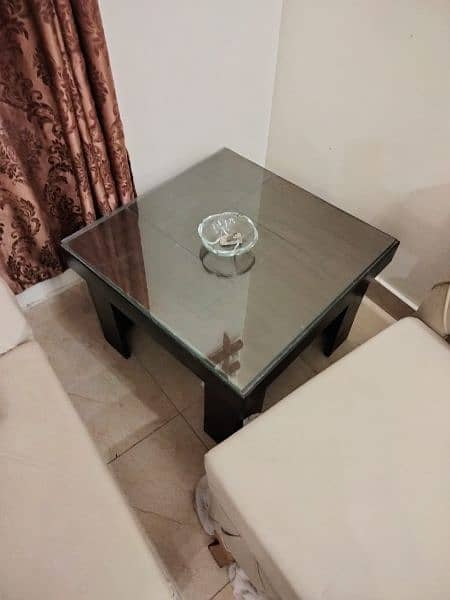 3 Set center table with glass 1