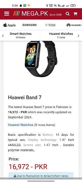 Huawei band 7 no box just watch and charger 4