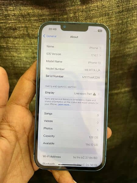 iPhone 13 non PTA Jv 128gb 2