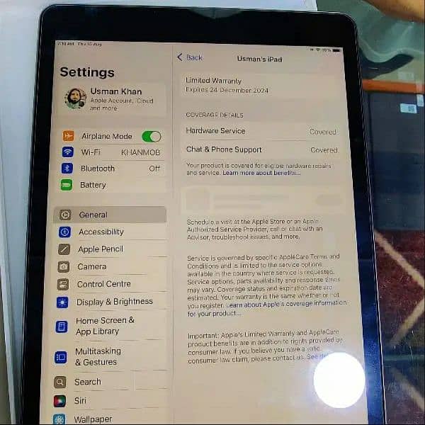 iPad 9 generation 10 by 10 4 months apple warranty 1