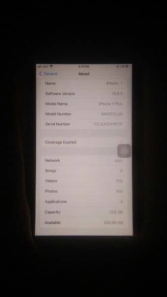 IPHONE 7PLUS 256GB OFFICIAL PTA APPROVED 5