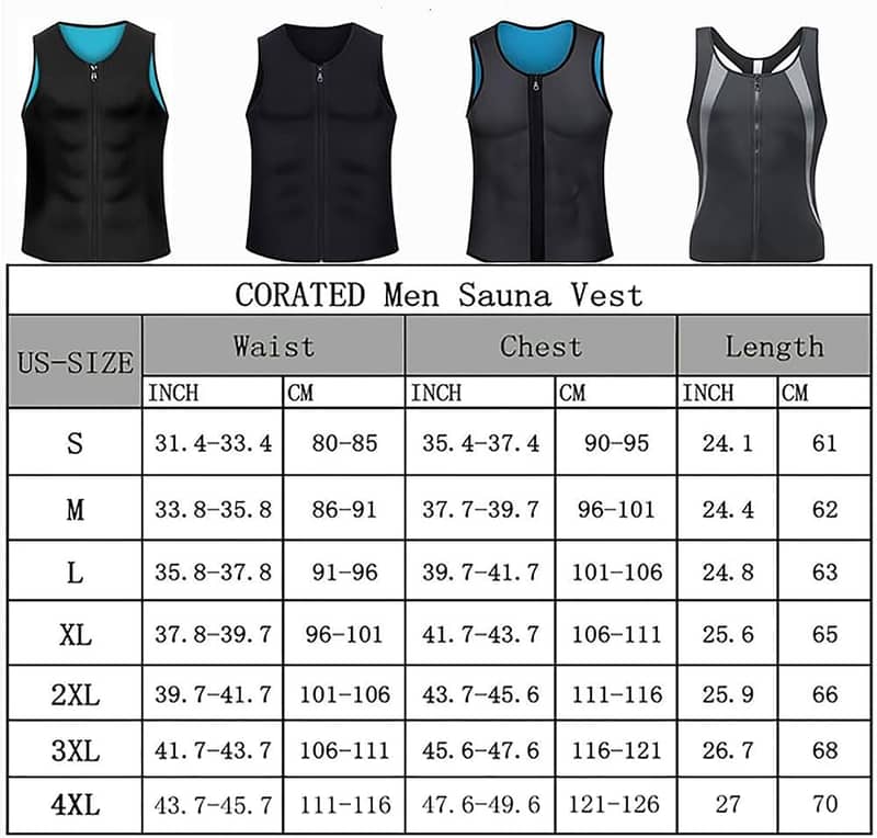 Men's Neoprene Sauna Sweat Vest Body Shaper Sport Slimming Compressio 1