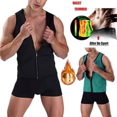 Men's Neoprene Sauna Sweat Vest Body Shaper Sport Slimming Compressio