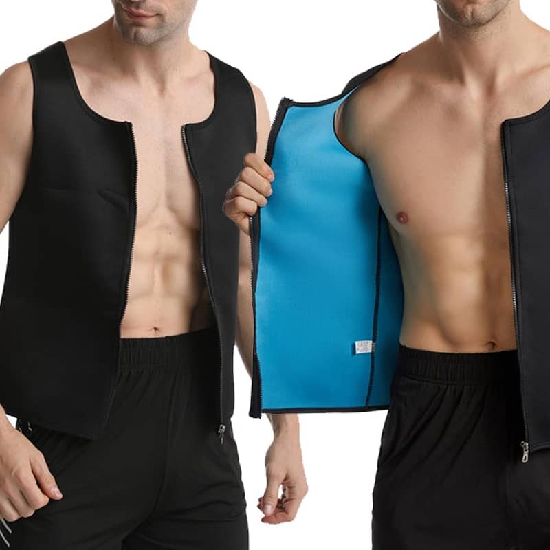 Men's Neoprene Sauna Sweat Vest Body Shaper Sport Slimming Compressio 6