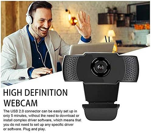 Aigoss Webcam with Microphone & Privacy Cover, 1080P Full HD Web Cam 3