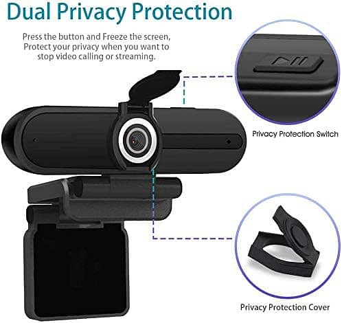 Aigoss Webcam with Microphone & Privacy Cover, 1080P Full HD Web Cam 18