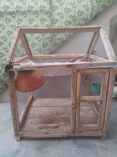 wodden bird cage for sale. (With accesories]