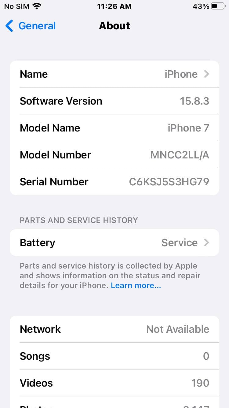 Iphone 7 | 256GB |  PTA Approved | Original Battery 18