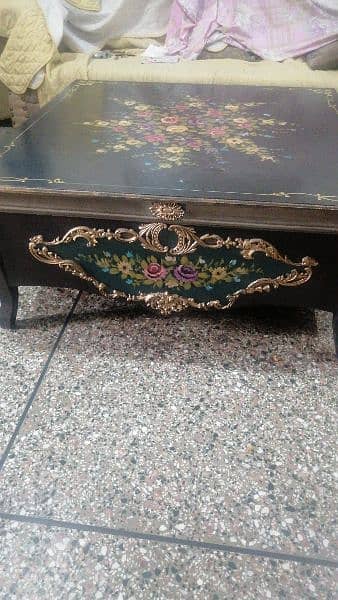 central table with pure hand painting, 2