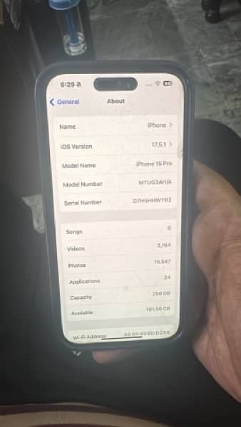 iPhone 15pro Blue Titanium 256GB Non Pta 6