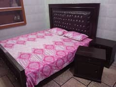 Bed With Mattress With Side Table 0