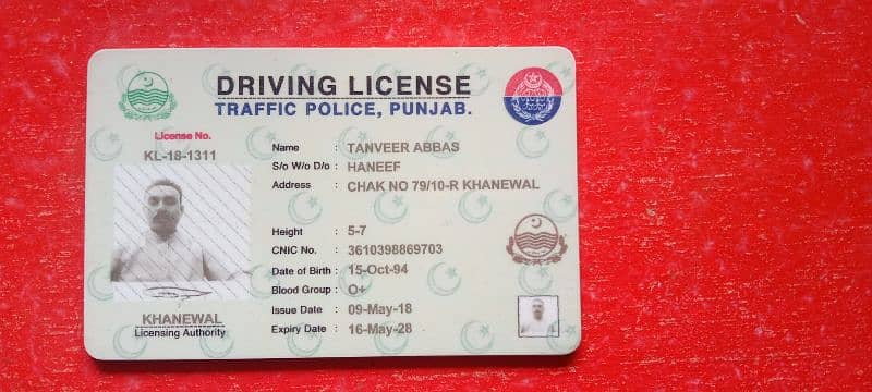 Tanveer abbas driver panch sal experience 0