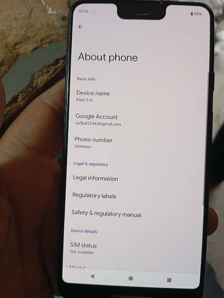 Google pixel 3xl non pta 4/128 GB 22000 2