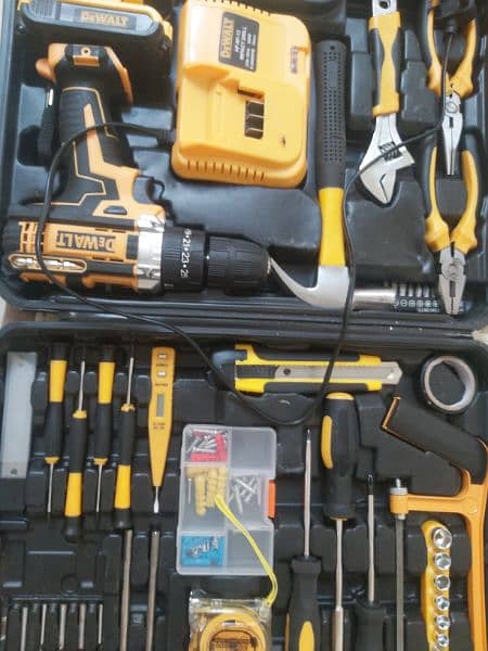 Cordless 48v chinese madedrill kit with 52 pieces tools and driver set 2