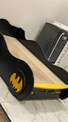 WOODEN SINGLE KIDS BATMAN BED WITH LED LIGHTS 0