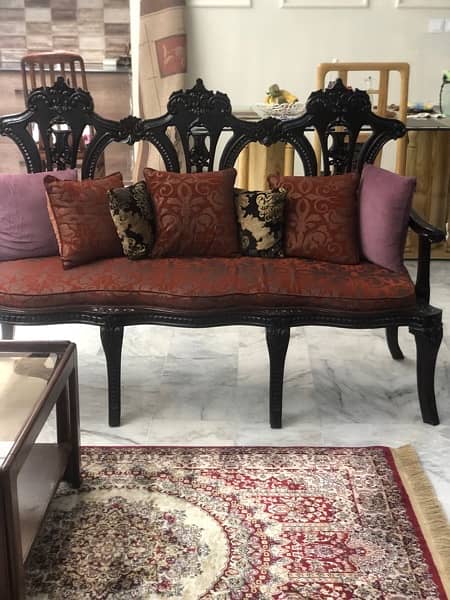 solid sheesham antique sofa 1