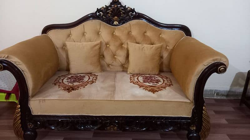 pure chinot wood 6 seater sofa set for sale 2