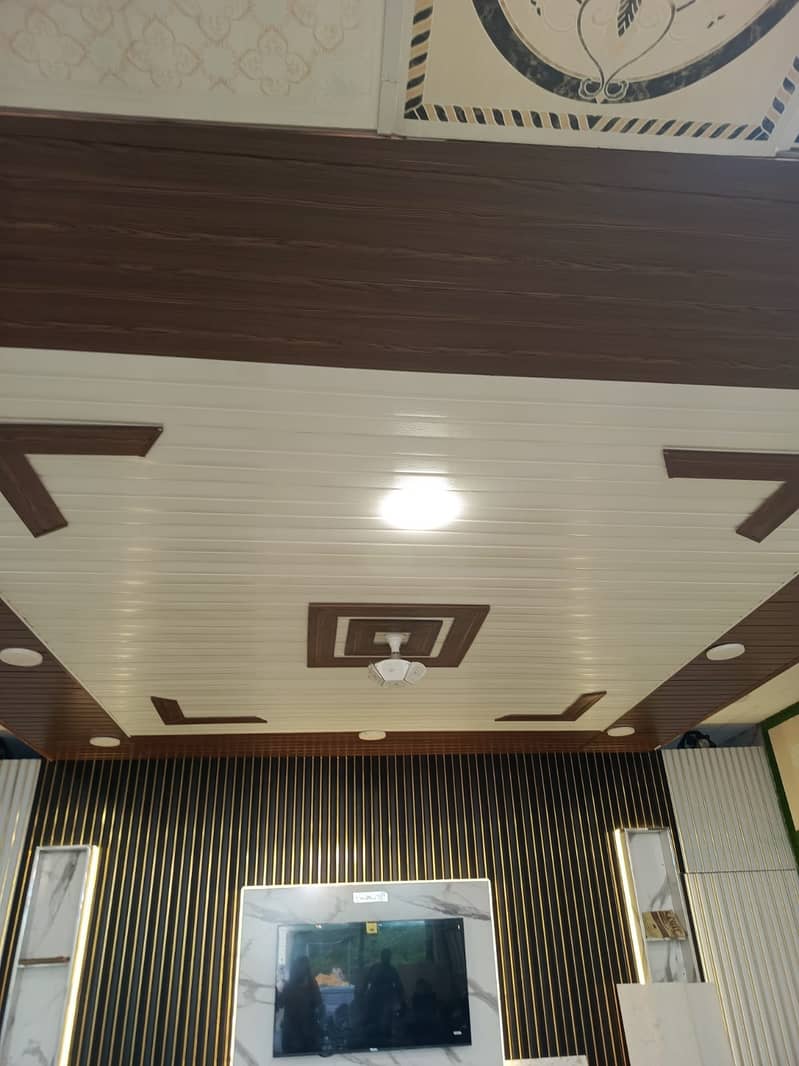 Pvc Wall panel / Viny flooring /2by2 ceiling/Wallpaper/wooden flooring 7