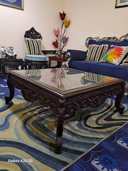 Chinioti Coffee Table with 2 side tables 1