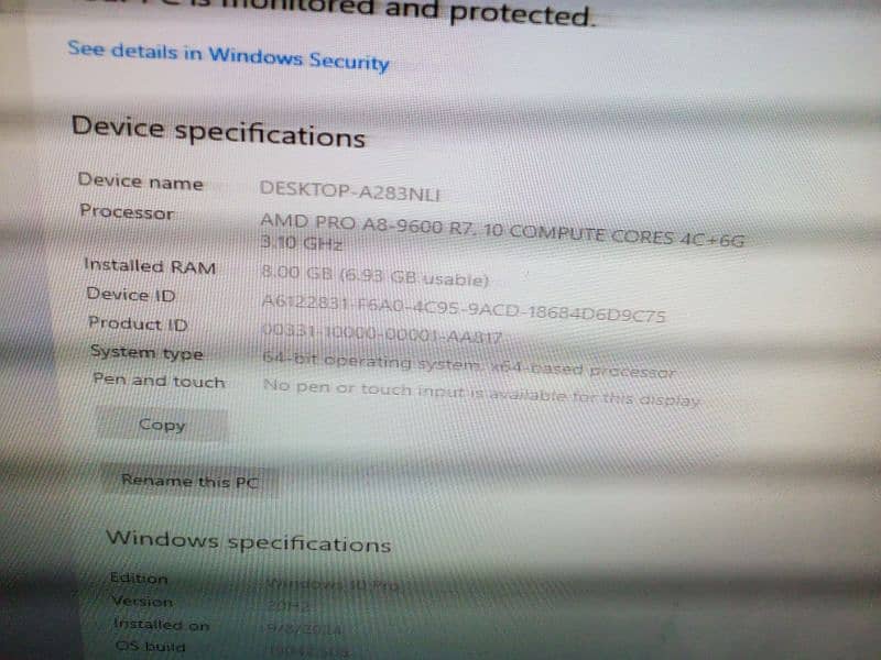 Gaming PC HP AMD Pro A8-9600 3.10 Ghz 8 gb ram 500 gb 6