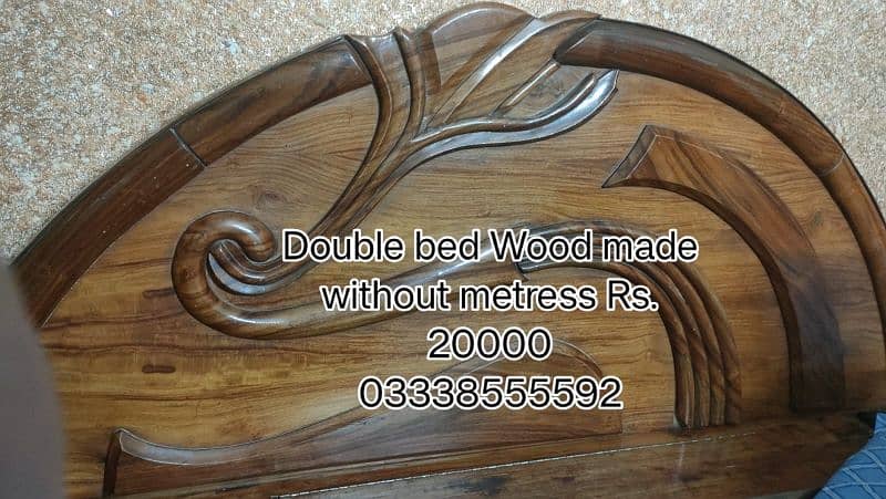 Double bed king size without mattress 1