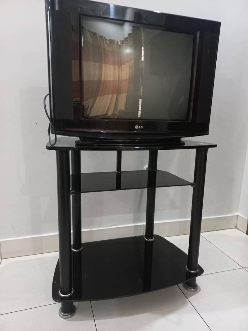 LG TV and tv trolley 1