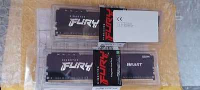 Kingston Fury 16GB (8x2) DDR4 3200MHz Ram For Gaming Desktop and PC