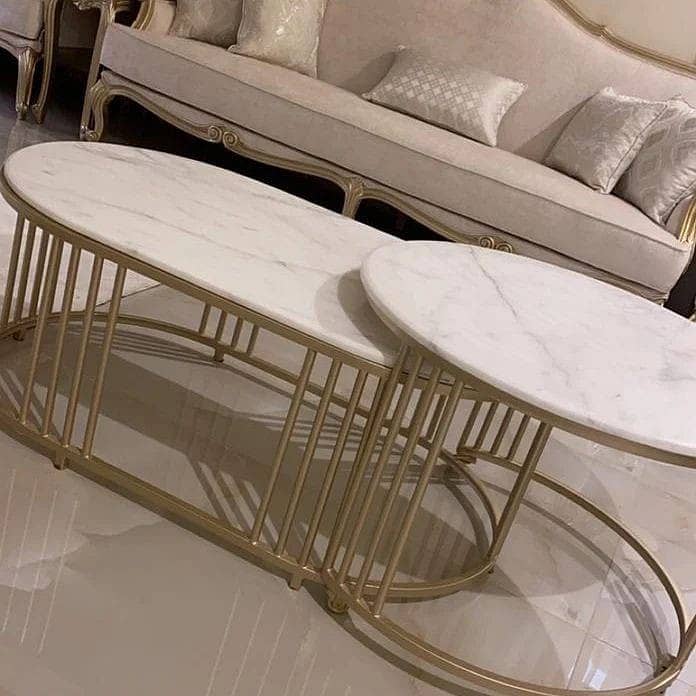 Dining table / Mirror table / marble table / 3 set table/console table 5