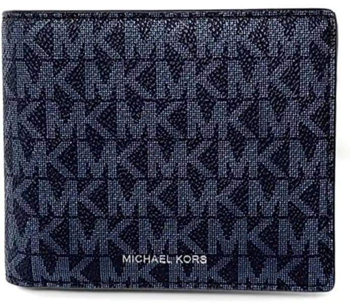 Michael kors mens billfold wallet with coin pocket blue 0