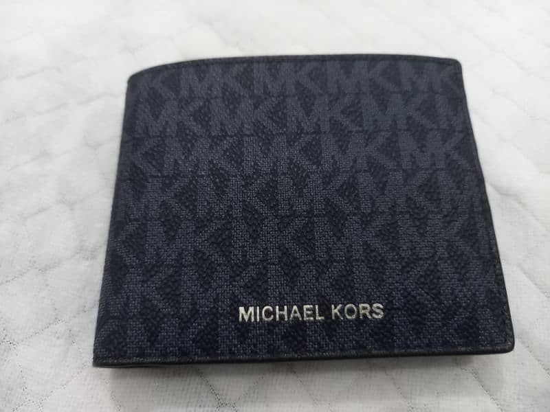 Michael kors mens billfold wallet with coin pocket blue 2