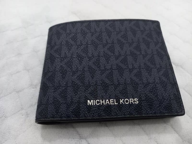 Michael kors mens billfold wallet with coin pocket blue 3