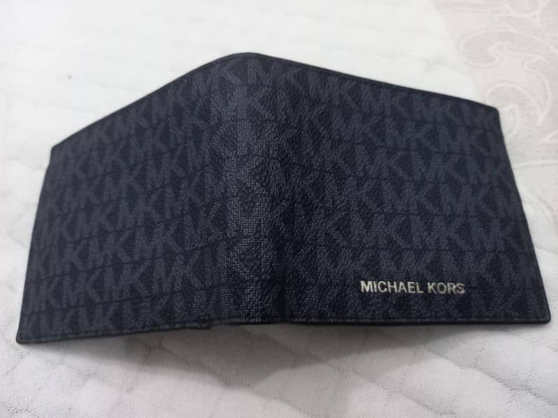 Michael kors mens billfold wallet with coin pocket blue 5