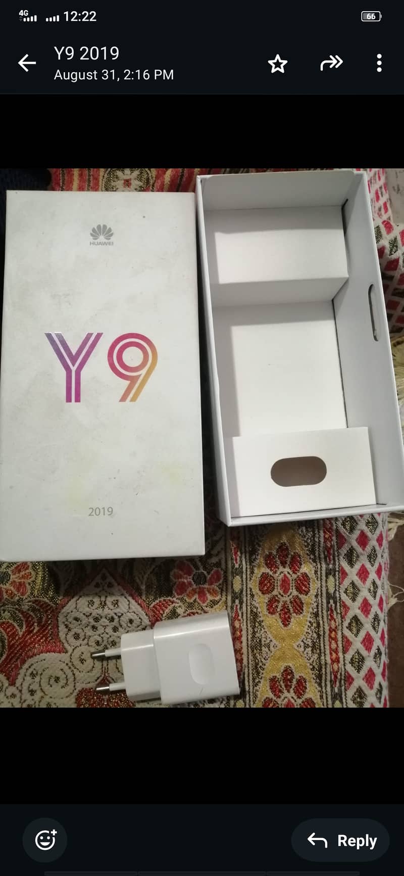 Huawei y9 10 by 10 contact me 03196256166 6 128 ma ha 7