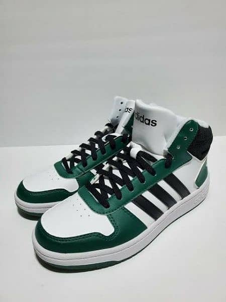 Adidas Hoops 2.0 Mid Men’s Basketball Shoes Pine Green White FW5995 1