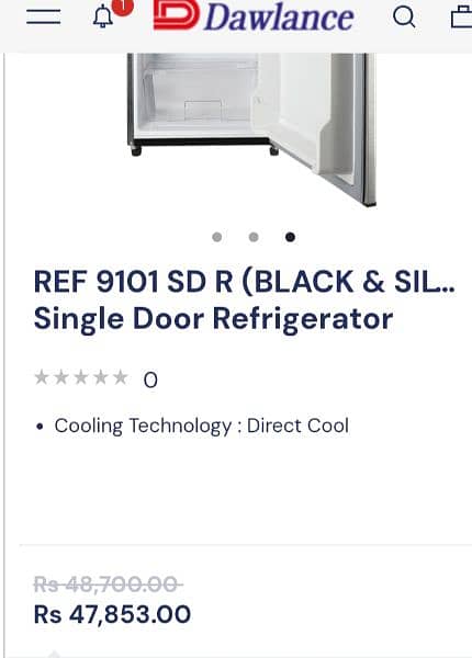 NEW DAWLANCE REFRIGERATOR FOR SALE 1