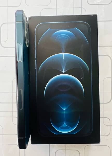 iPhone 12 Pro 256 GB Pacific Blue With Box PTA Approved   13/14/15 10