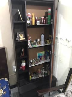 wooden dressing table - with multiple shelfs