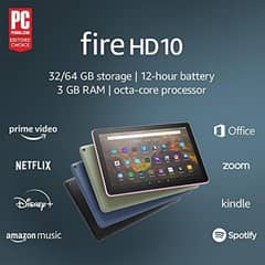 Amazon Fire HD 10 – Gen 11 – 3 GB Ram 32 GB ROM, Black 0